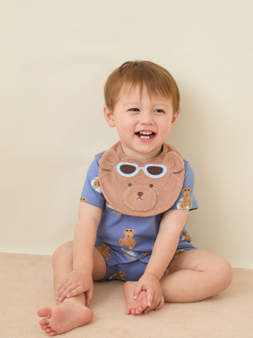 GELATO PIQUE KIDS & BABY「【ラッピング済み】【BABY】サマーベア ジャガードブランケット&スタイSET」|その他ベビー用品|