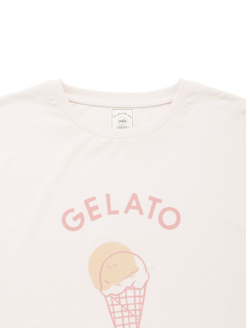 gelato pique「【ラッピング済み】【IFMC.】ワンポイントTシャツ&ロングパンツSET」|ルームウェア|