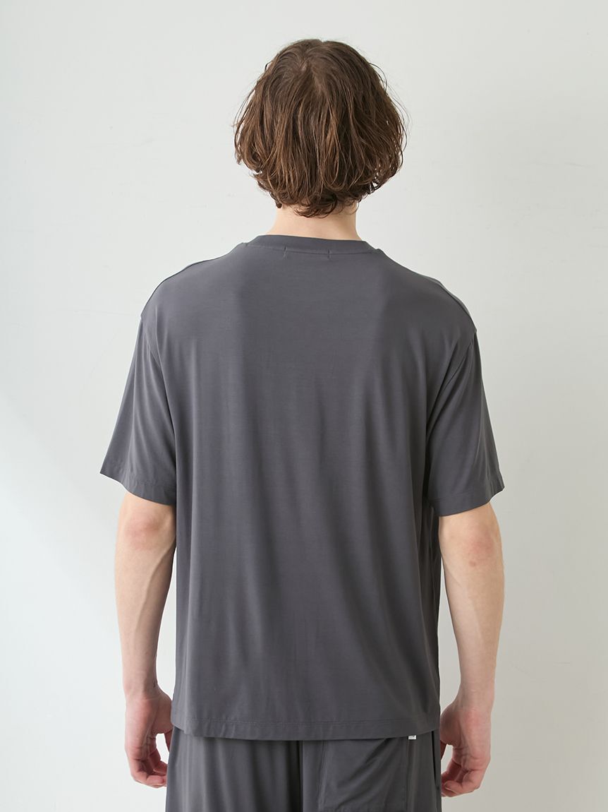 GELATO PIQUE HOMME「【ONLINE限定】【HOMME】【接触冷感】レーヨンジェラートベアプリントTシャツ&ハーフパンツセット」|ルームウェア|