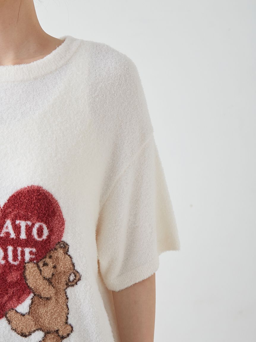 gelato pique「【接触冷感】スムーズィーBEAR　HEART ジャガードプルオーバー」|ルームウェア|