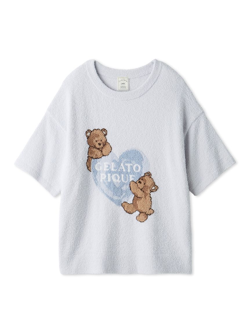 gelato pique「【接触冷感】スムーズィーBEAR　HEART ジャガードプルオーバー」|ルームウェア|BLU
