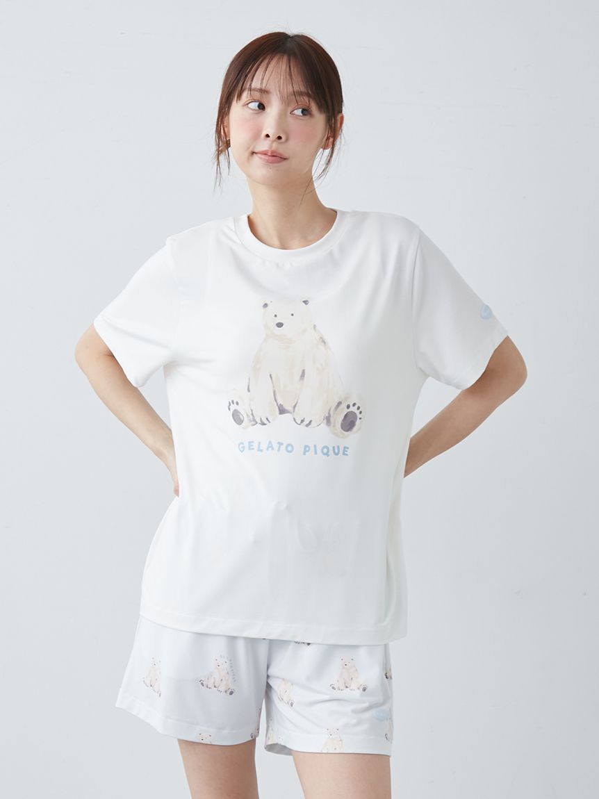 gelato pique「【接触冷感】シーアニマル柄ワンポイントTシャツ」|ルームウェア|