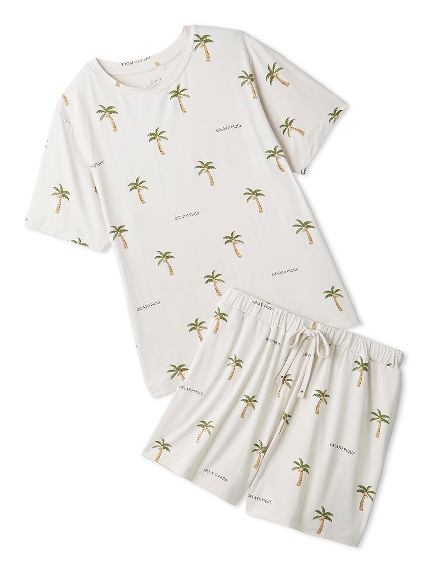 gelato pique「【接触冷感】サマーモチーフ4柄Tシャツ&ショートパンツセット」|ルームウェア|