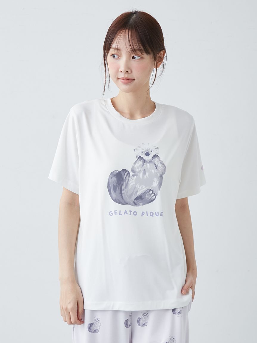 gelato pique「【ONLINE限定】【接触冷感】シーアニマル柄ワンポイントTシャツ&ショートパンツセット」|ルームウェア|