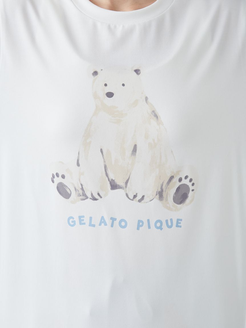 gelato pique「【ONLINE限定】【接触冷感】シーアニマル柄ワンポイントTシャツ&ロングパンツセット」|ルームウェア|