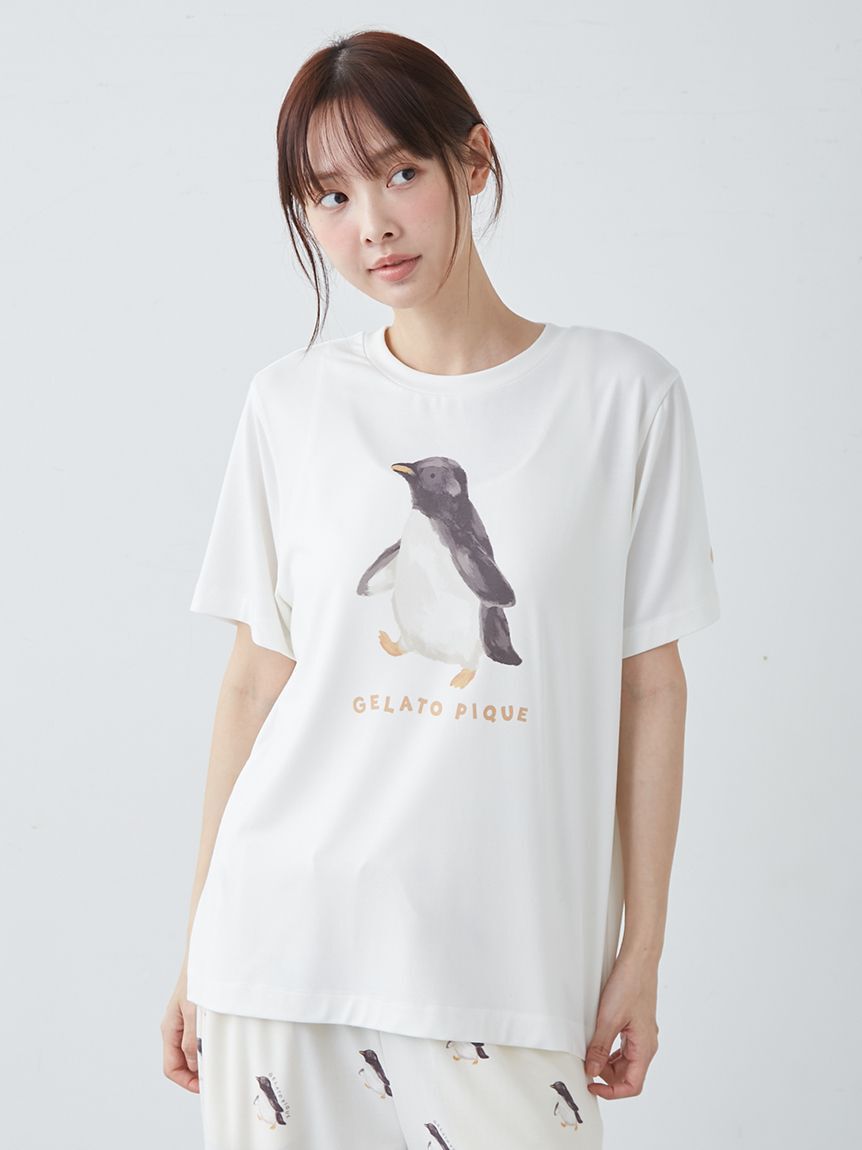 gelato pique「【ONLINE限定】【接触冷感】シーアニマル柄ワンポイントTシャツ&ロングパンツセット」|ルームウェア|