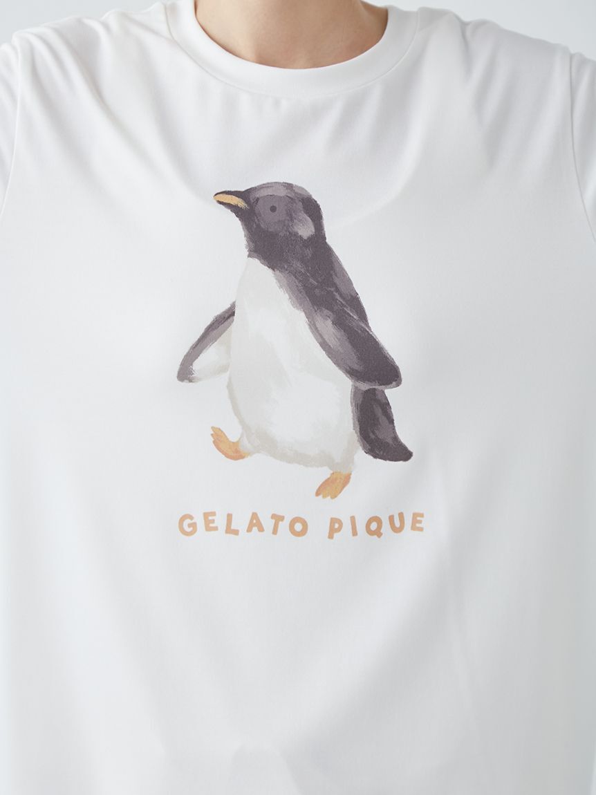 gelato pique「【ONLINE限定】【接触冷感】シーアニマル柄ワンポイントTシャツ&ロングパンツセット」|ルームウェア|