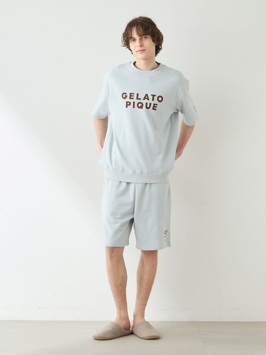 gelato pique「【UNISEX】裏毛ワンポイント刺繍ハーフパンツ」|ルームウェア|