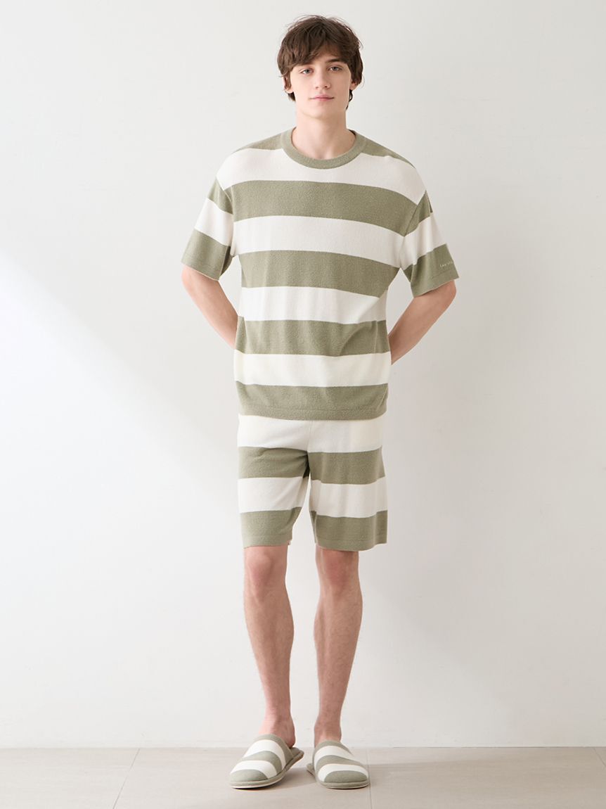 GELATO PIQUE HOMME「【HOMME】【接触冷感】【UVカット】スムーズィーliteクール2ボーダーハーフパンツ」|その他|