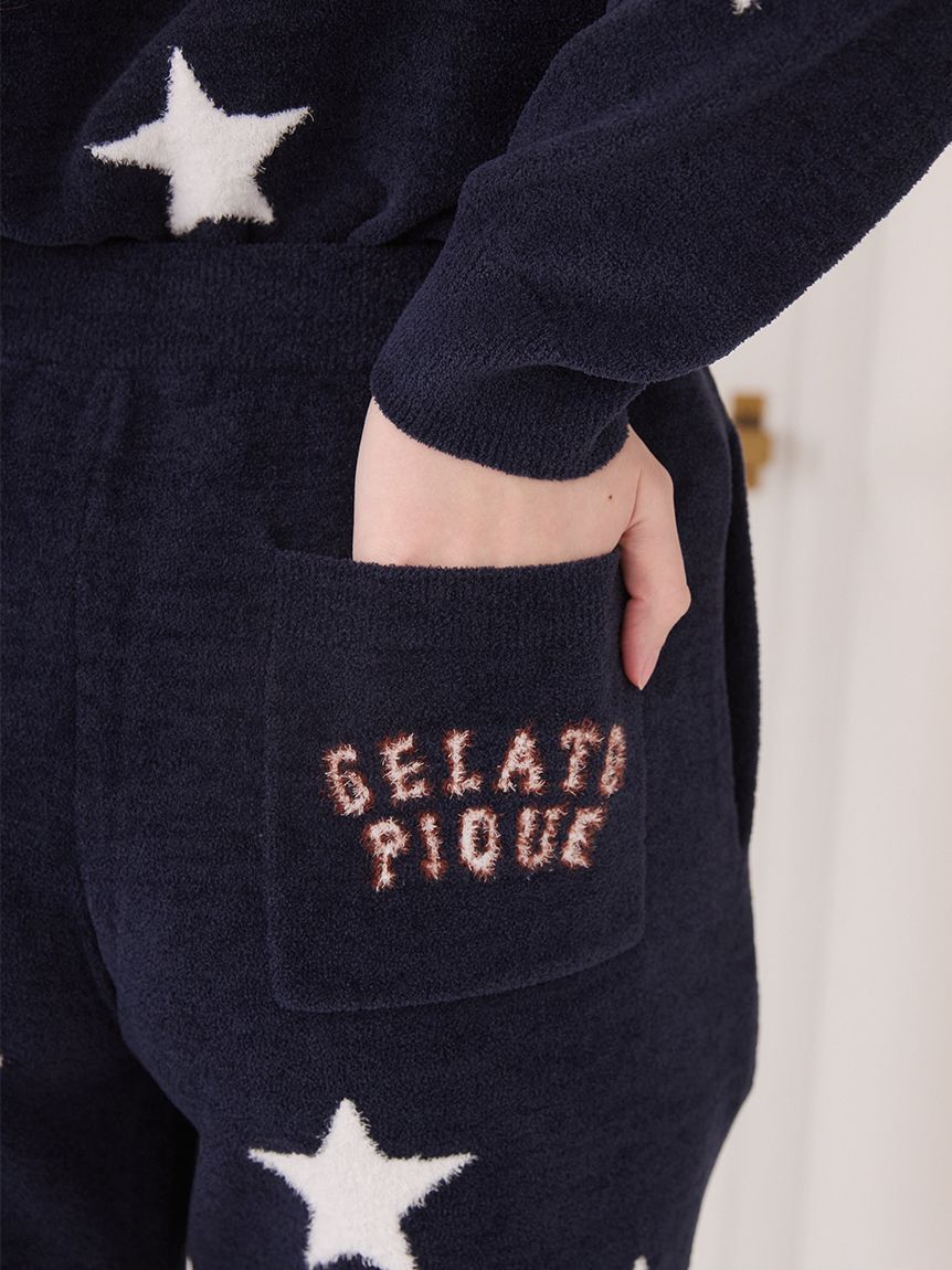gelato pique「【UNISEX】エアリーモコカレッジスタージャガードハーフパンツ」|ルームウェア|