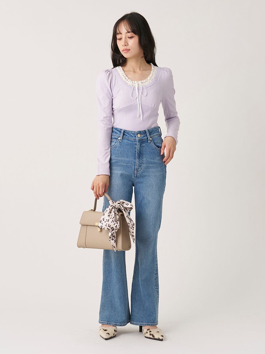 SNIDEL「【STYLE UP PANTS】フレアパンツ」|デニム|