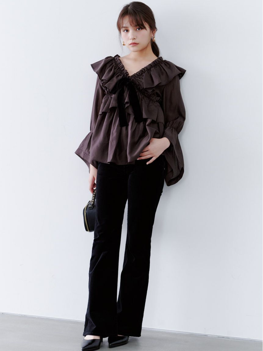 SNIDEL「【STYLE UP PANTS】フレアパンツ」|デニム|A