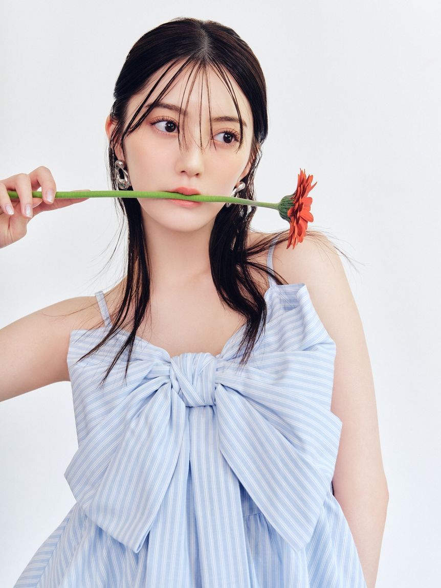 FRAY I.D「リボンペプラムキャミトップス」|キャミソール|STRIPE