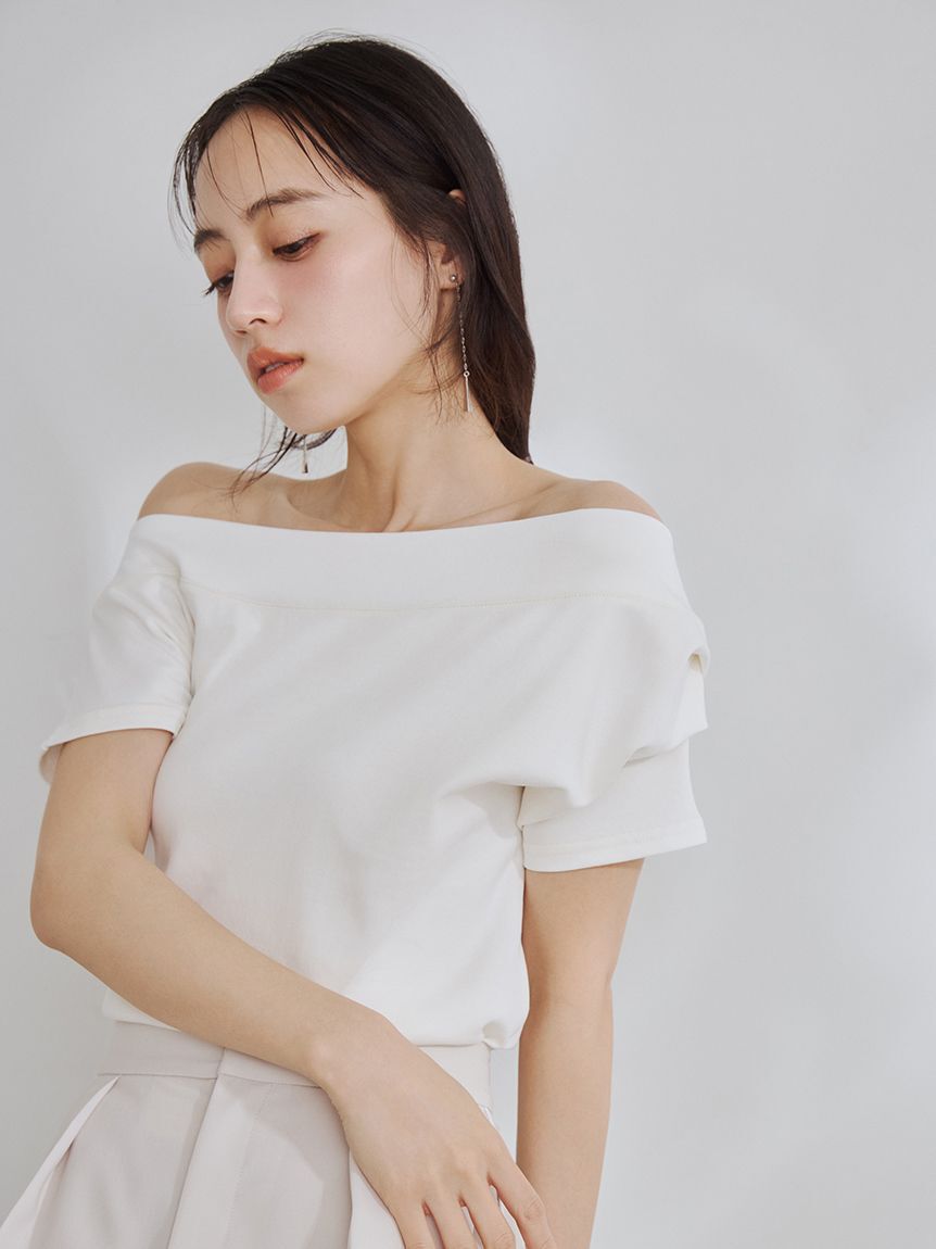 FRAY I.D「2wayオフショルカットソー／ウォッシャブル」|Tシャツ・カットソー|WHT