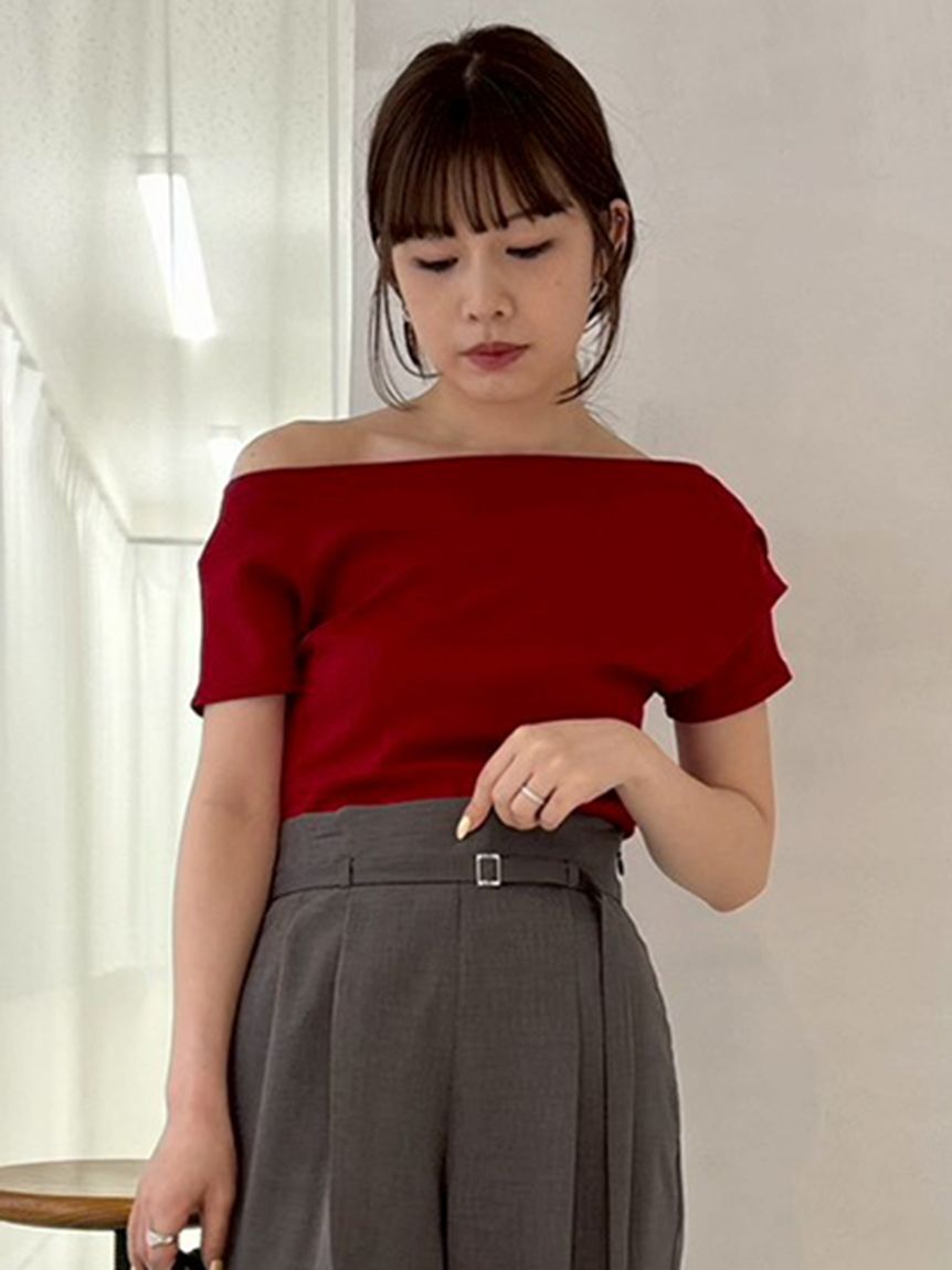 FRAY I.D「2wayオフショルカットソー／ウォッシャブル」|Tシャツ・カットソー|