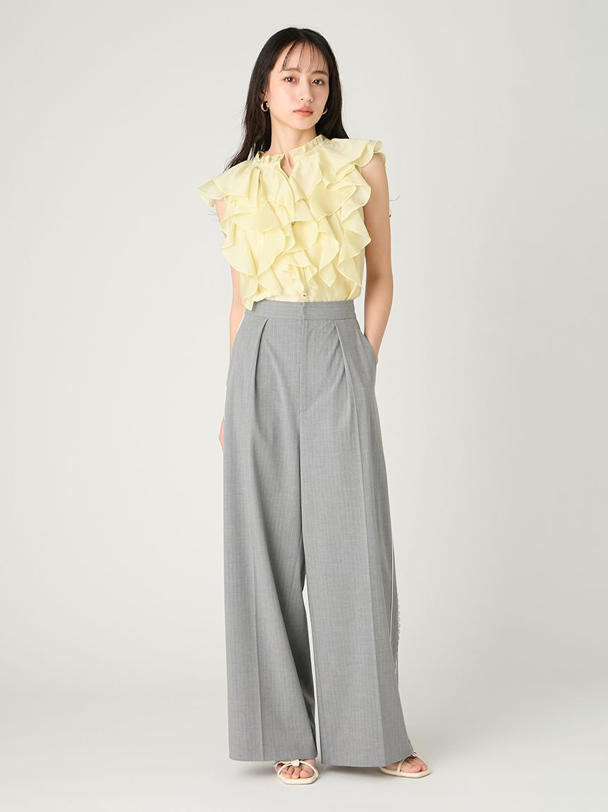 FRAY I.D「シアーフリルブラウス」|シャツ・ブラウス|