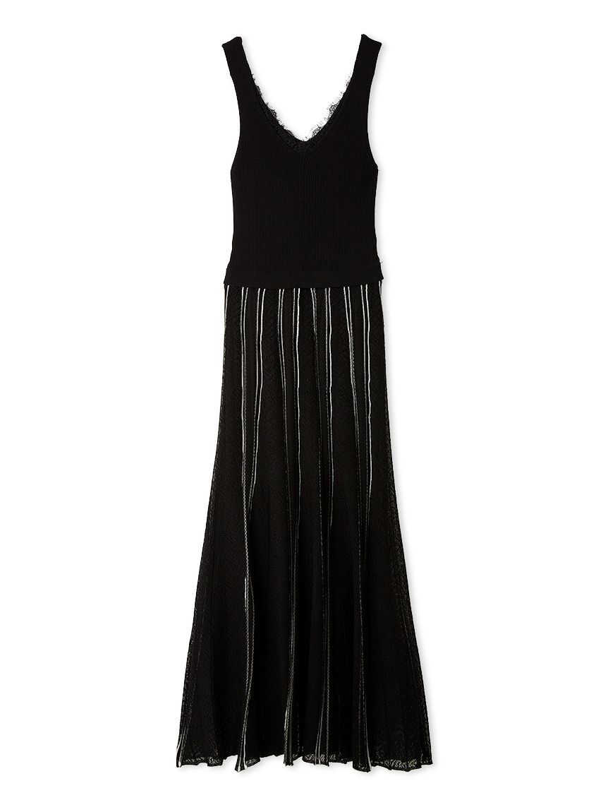 FRAY I.D「レイシーニットワンピース」|ワンピース|BLK