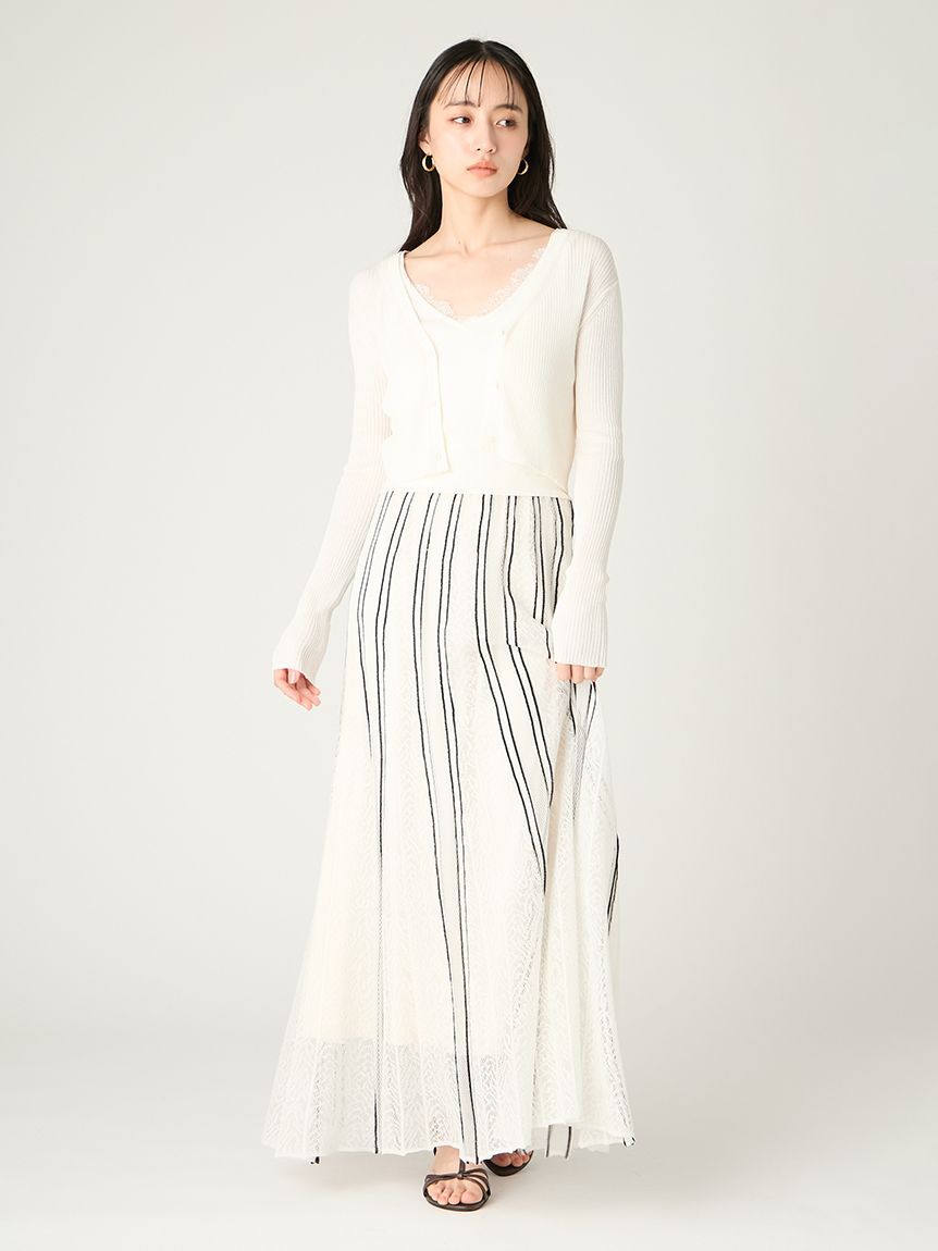 FRAY I.D「レイシーニットワンピース」|ワンピース|