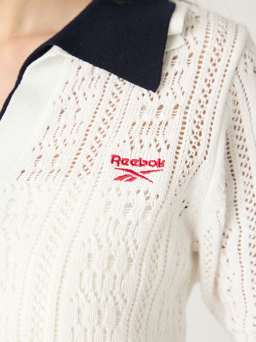 FRAY I.D「【Reebok&times;FRAY I.D】ポロカラーメッシュニットプルオーバー」|ニット・セーター|