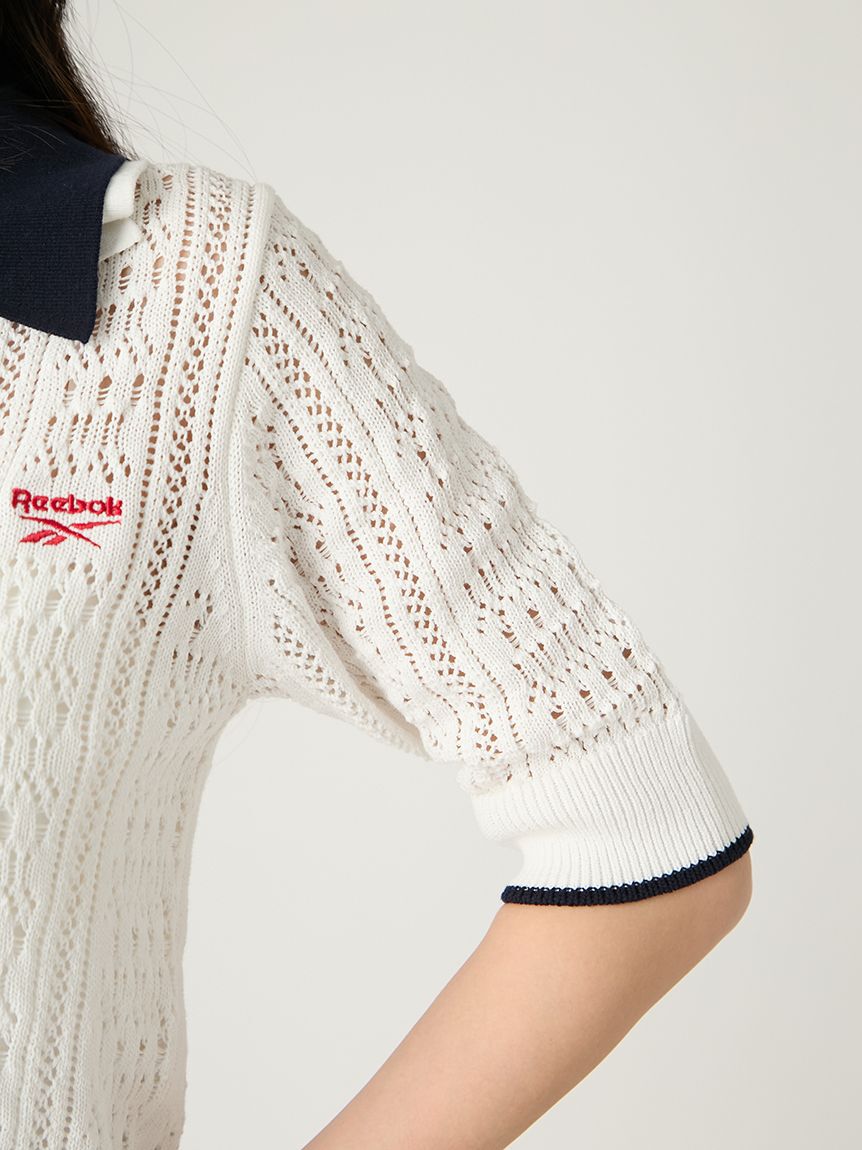FRAY I.D「【Reebok&times;FRAY I.D】ポロカラーメッシュニットプルオーバー」|ニット・セーター|