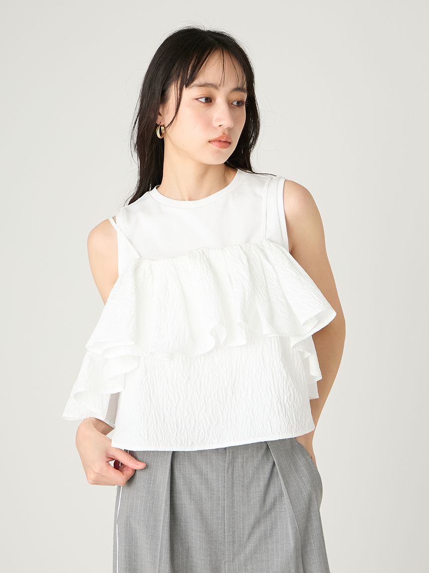 FRAY I.D「2wayジャガードブラウス&times;カットソーセット」|シャツ・ブラウス|