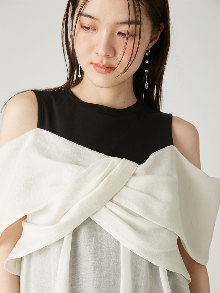 FRAY I.D「ツイストディテールカットトップス／ウォッシャブル・接触冷感」|Tシャツ・カットソー|