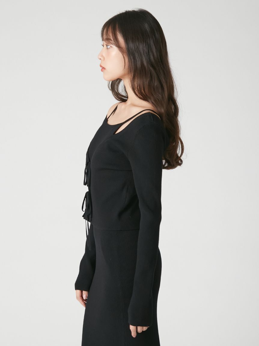 FRAY I.D「2wayカーデセットカップインニットワンピース」|ワンピース|
