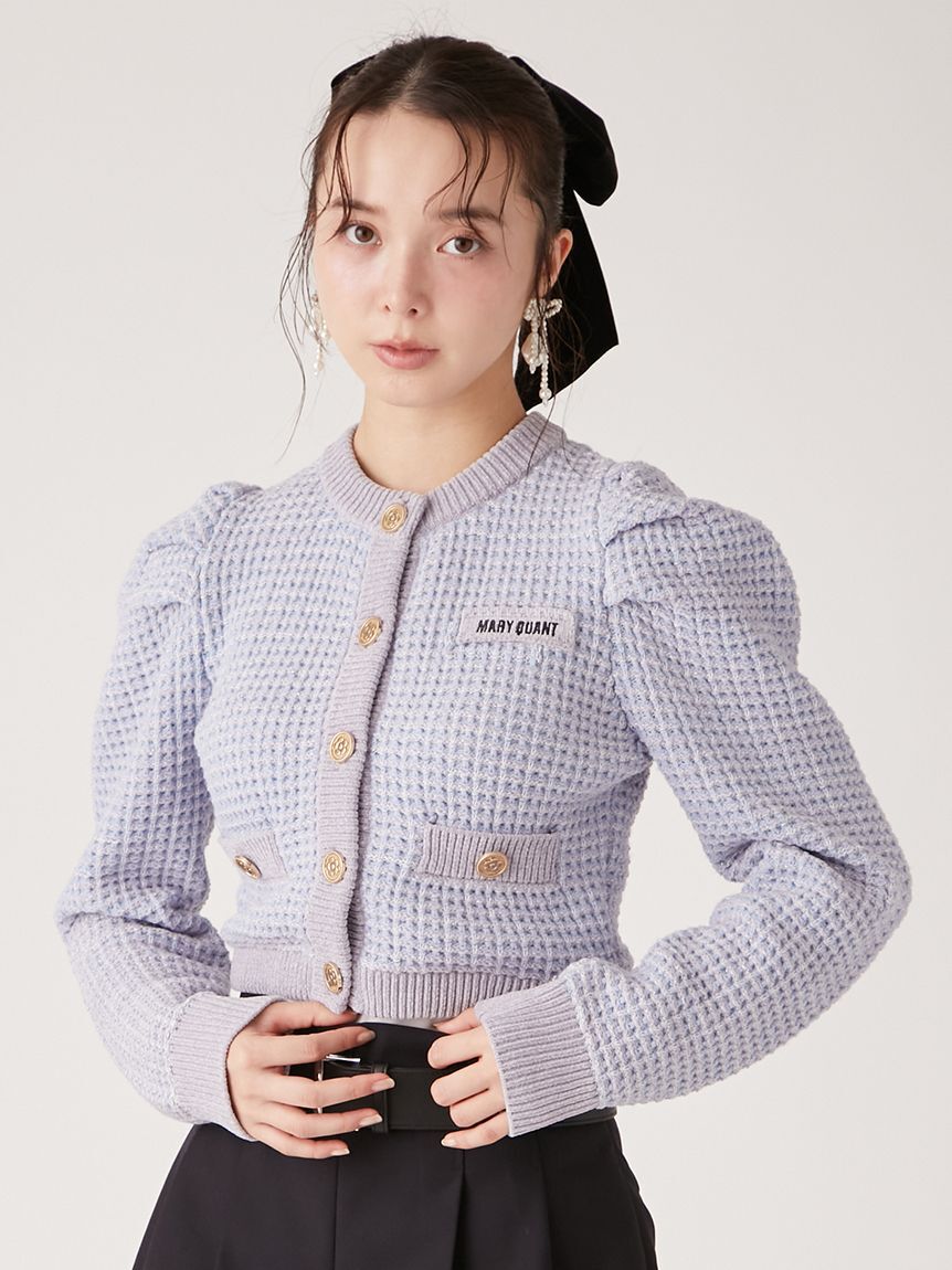 LILY BROWN「【WEB・一部店舗限定カラー】【LILY BROWN&times;MARY QUANT】ツイードニットカーディガン」|カーディガン|