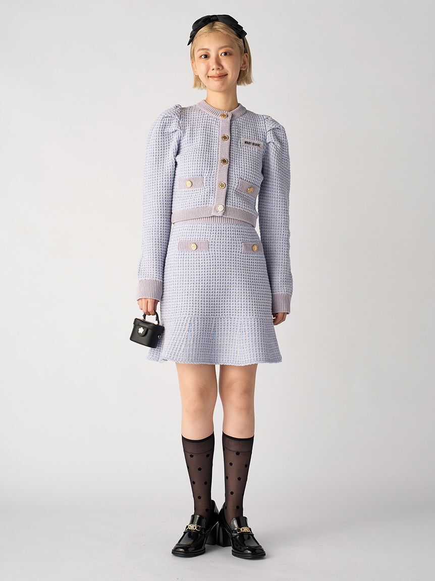 LILY BROWN「【WEB・一部店舗限定カラー】【LILY BROWN&times;MARY QUANT】ツイードニットカーディガン」|カーディガン|