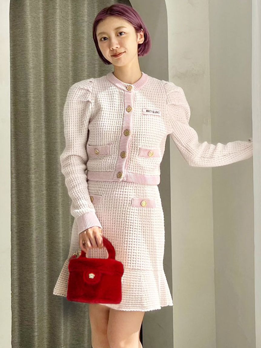 LILY BROWN「【WEB・一部店舗限定カラー】【LILY BROWN&times;MARY QUANT】ツイードニットカーディガン」|カーディガン|