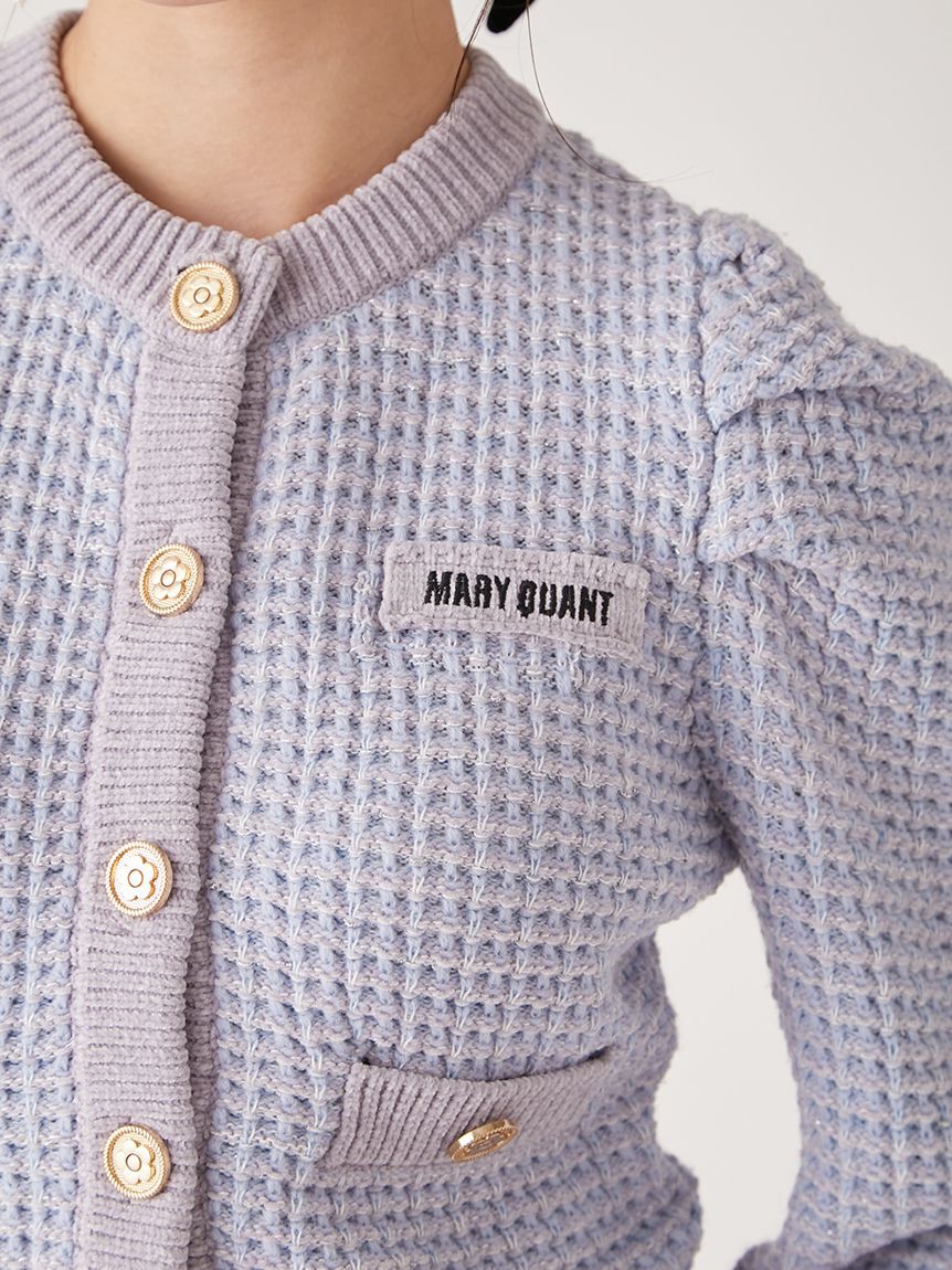 LILY BROWN「【WEB・一部店舗限定カラー】【LILY BROWN&times;MARY QUANT】ツイードニットカーディガン」|カーディガン|