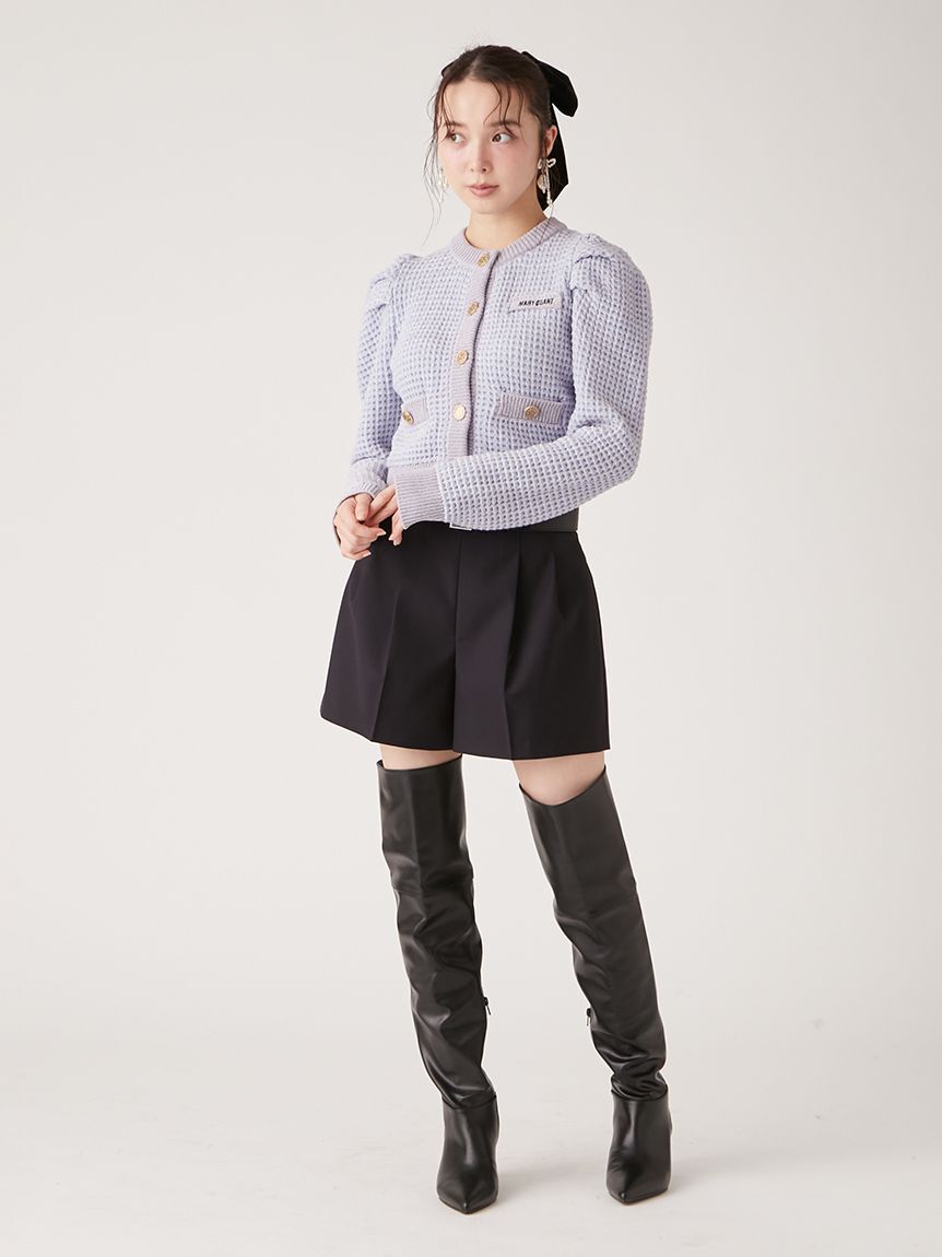 LILY BROWN「【WEB・一部店舗限定カラー】【LILY BROWN&times;MARY QUANT】ツイードニットカーディガン」|カーディガン|