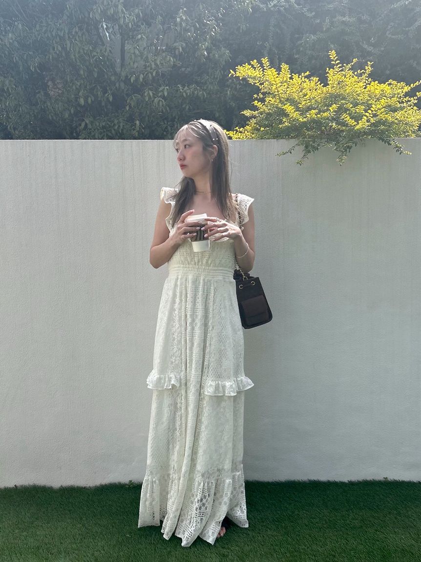 LILY BROWN「パッチワークレースワンピース」|ワンピース|