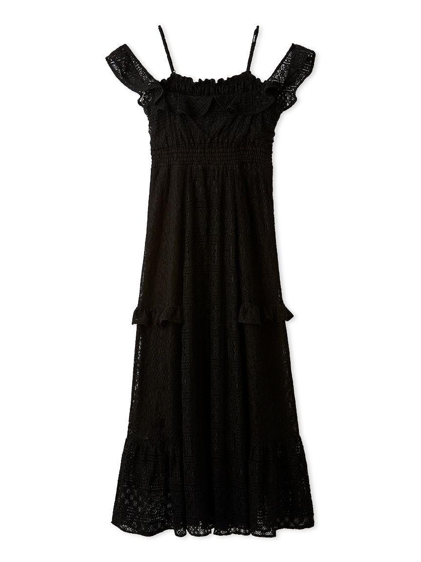LILY BROWN「パッチワークレースワンピース」|ワンピース|BLK