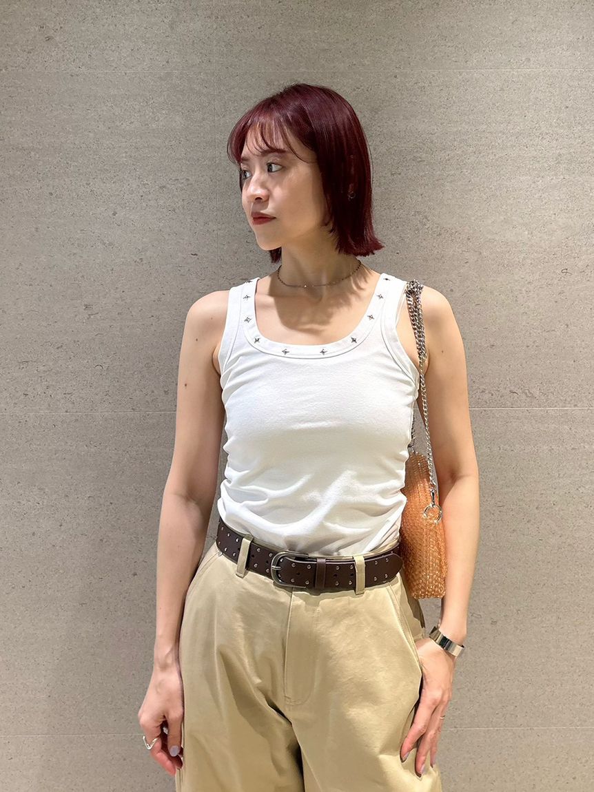 LILY BROWN「ステラフィットタンクトップ」|タンクトップ|WHT