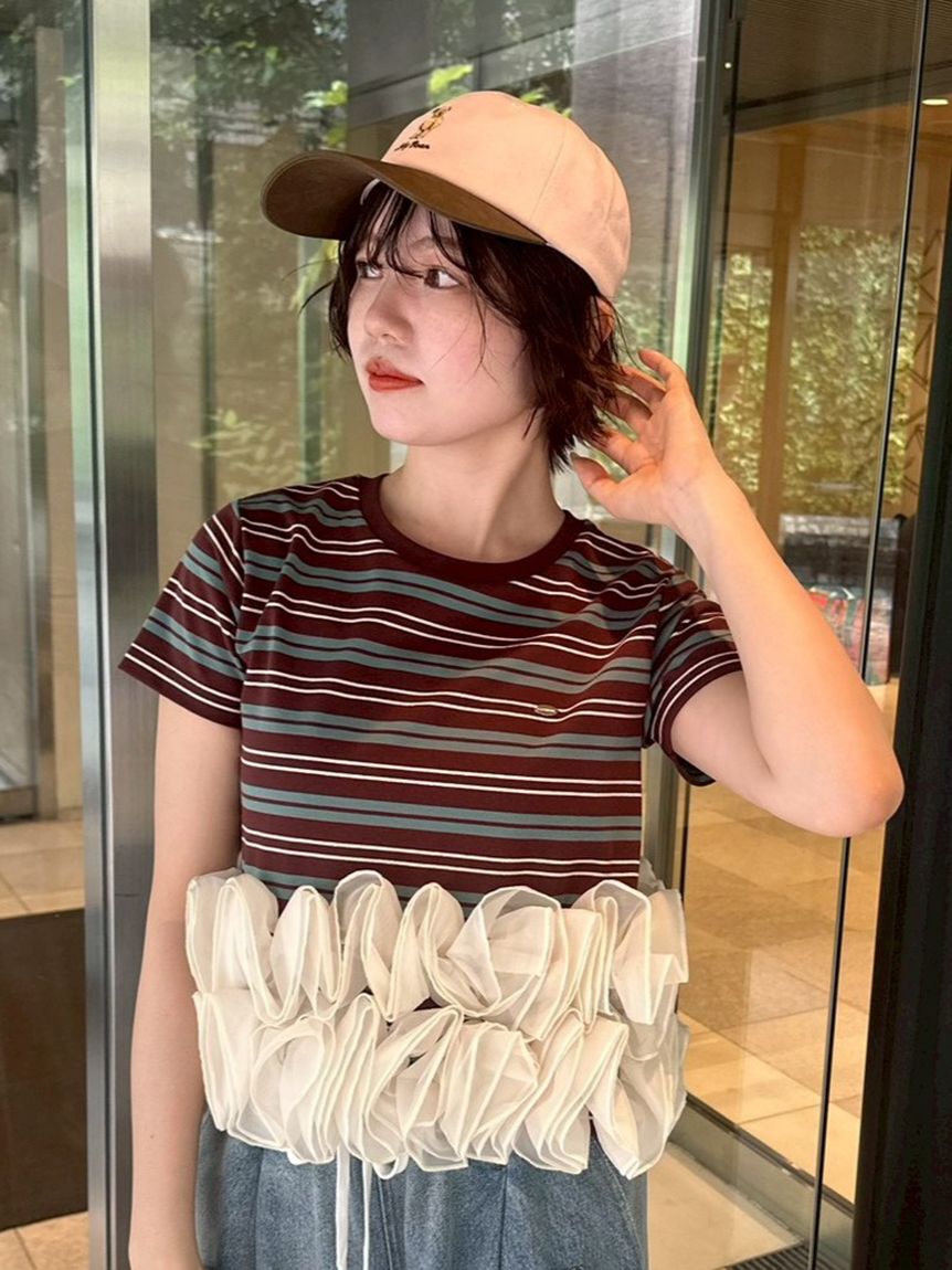 LILY BROWN「ボリュームフリルカットトップス」|Tシャツ・カットソー|