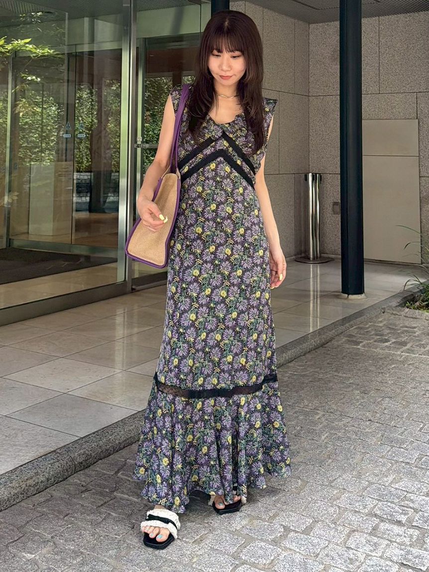 LILY BROWN「【LILY BROWN&times;ANNA SUI】フラワープリントワンピース」|ワンピース|