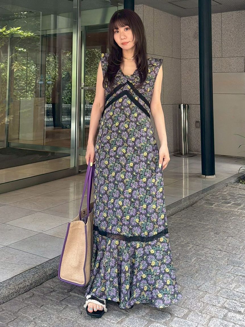 LILY BROWN「【LILY BROWN&times;ANNA SUI】フラワープリントワンピース」|ワンピース|