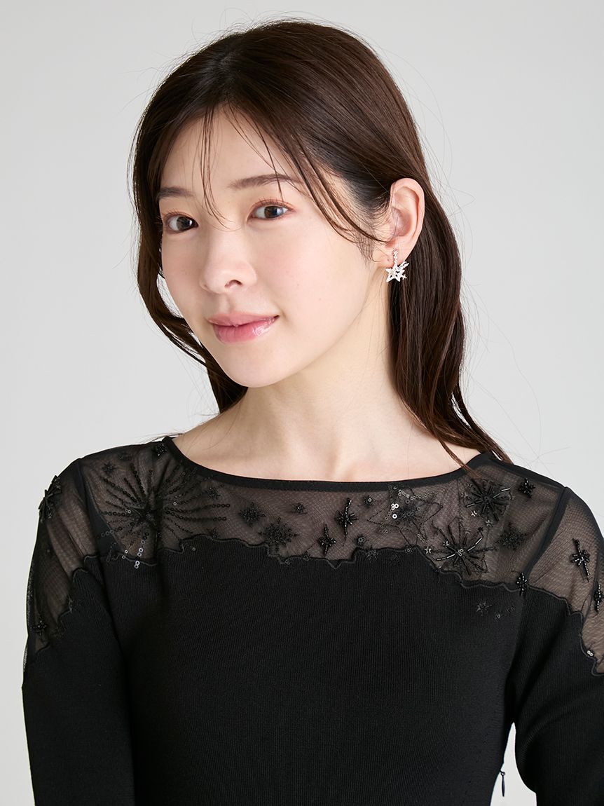 CELFORD「【YUMI KATSURA for CELFORD】コラボスターリービジューイヤリング」|イヤリング|