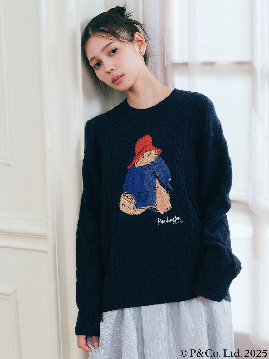 CELFORD「【パディントン(TM)&times;CELFORD】ケーブルニットプルオーバー」|ニット・セーター|