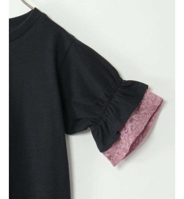 ikka kids「USAコットン レースティアードTシャツ（120~160cm）」|Tシャツ・カットソー|