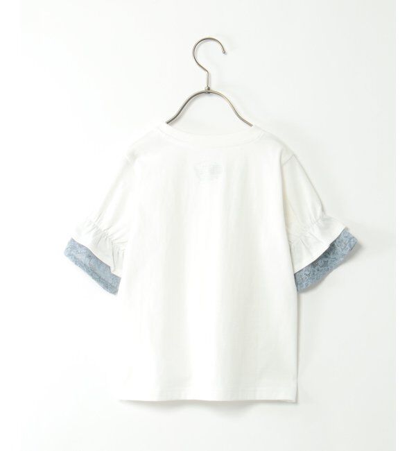 ikka kids「USAコットン レースティアードTシャツ（120~160cm）」|Tシャツ・カットソー|