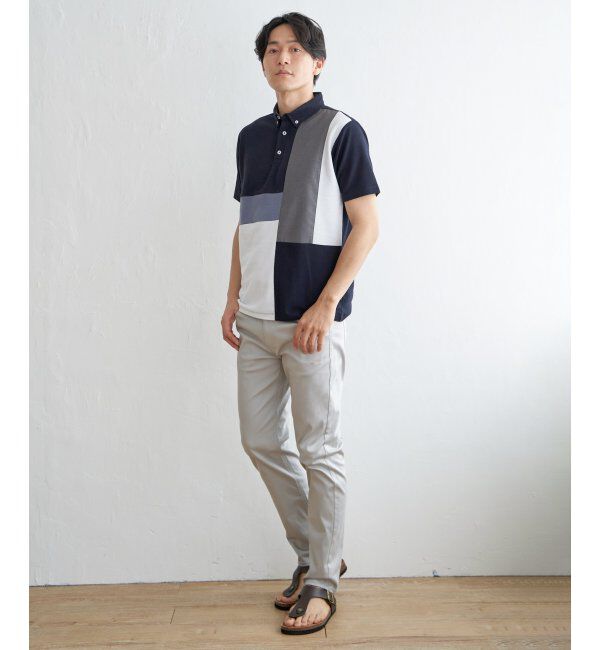 ikka「ブロックス鹿の子切り替えポロシャツ」|その他|
