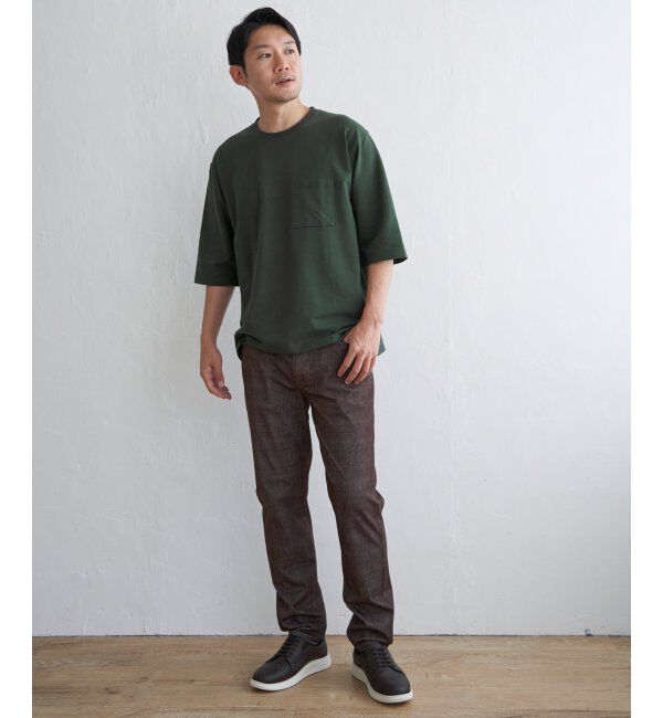 ikka「ストレッチインレイ7分袖Tシャツ」|Tシャツ・カットソー|
