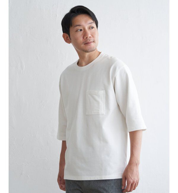 ikka「ストレッチインレイ7分袖Tシャツ」|Tシャツ・カットソー|