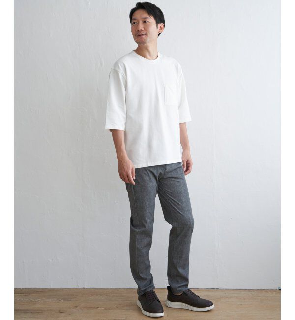 ikka「ストレッチインレイ7分袖Tシャツ」|Tシャツ・カットソー|