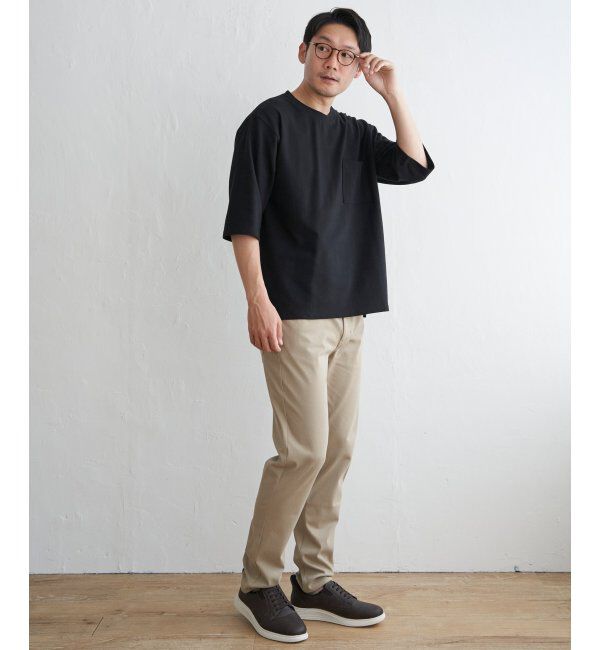 ikka「ストレッチインレイ7分袖Tシャツ」|Tシャツ・カットソー|