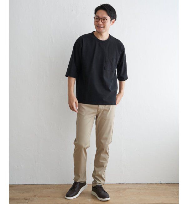 ikka「ストレッチインレイ7分袖Tシャツ」|Tシャツ・カットソー|