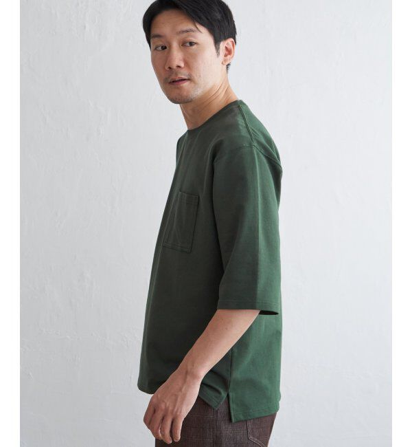 ikka「ストレッチインレイ7分袖Tシャツ」|Tシャツ・カットソー|