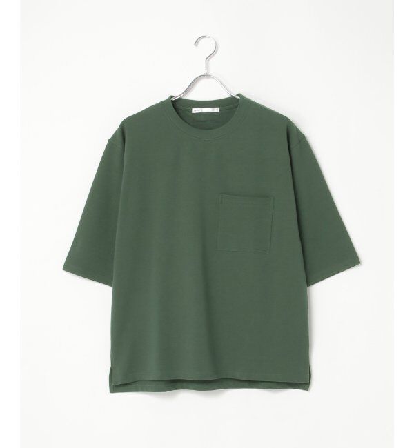 ikka「ストレッチインレイ7分袖Tシャツ」|Tシャツ・カットソー|